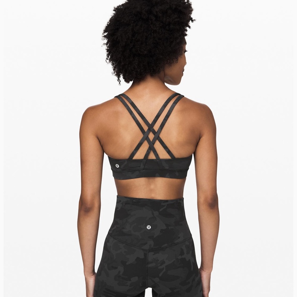 Lululemon black energy bra size 4